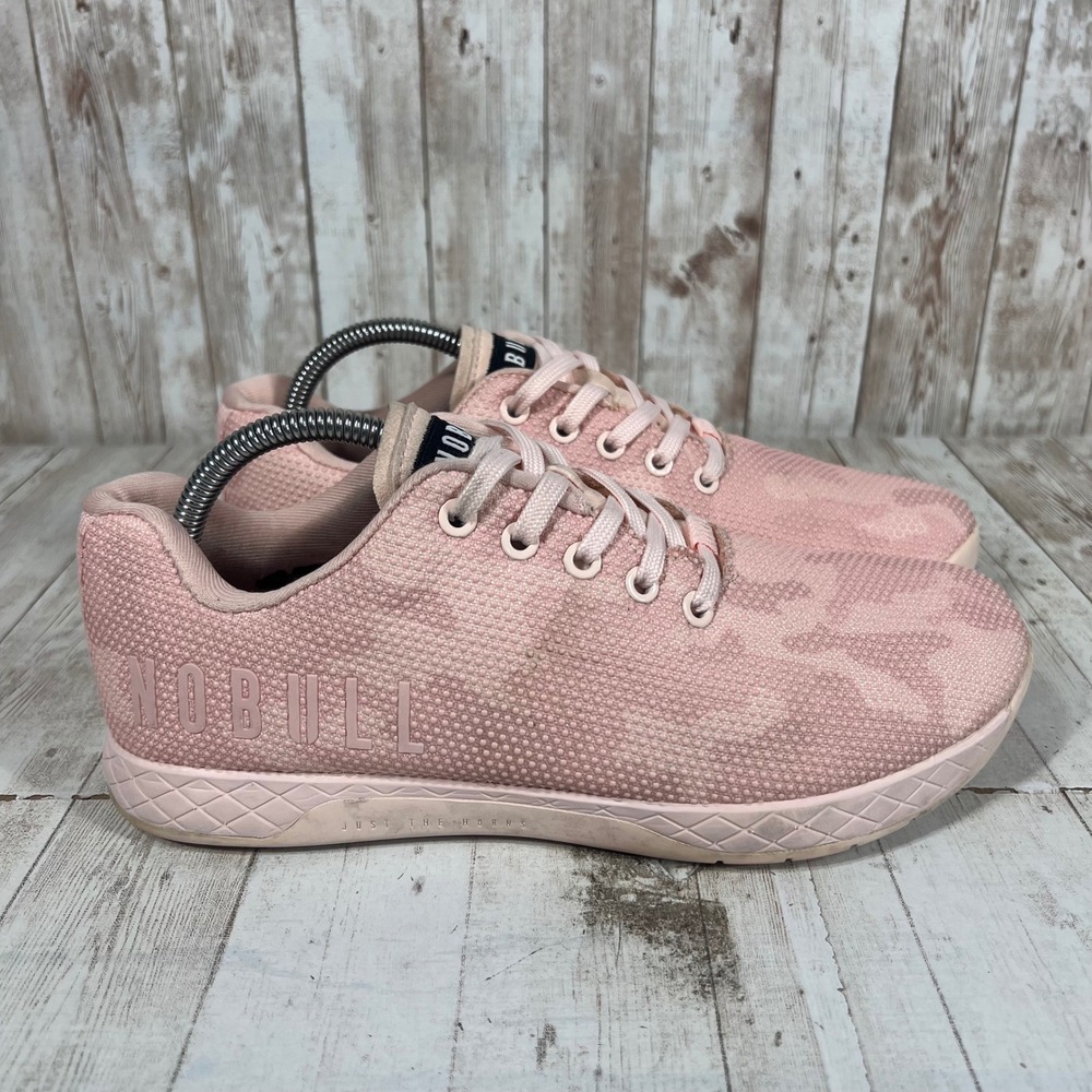 NOBULL Womens Pink Camo SuperFabric Trainer Shoes Size 10 Low Top Sneaker